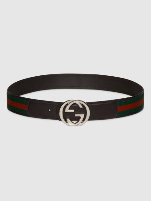 Reversible belt with Interlocking G buckle