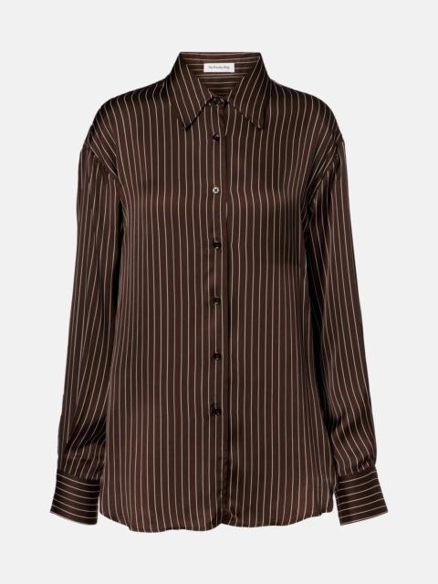 Peri pinstripe satin shirt
