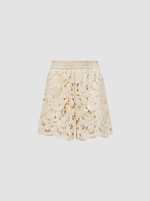 Floral Macramé Shorts