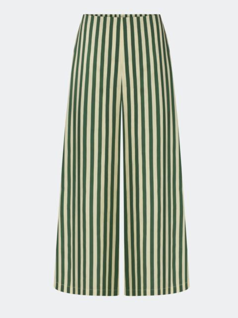 Toni Poplin Pant in Gummy Green/Ecru