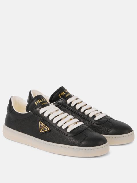 Logo leather sneakers
