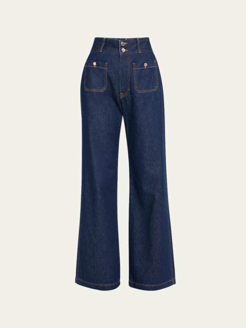 Taylor High-Rise Wide-Leg Jeans