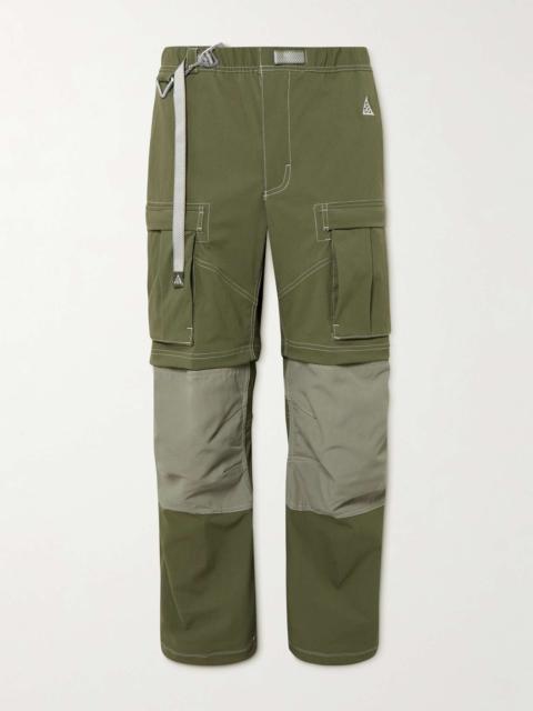 ACG Straight-Leg Convertible Belted Stretch-Canvas Cargo Trousers