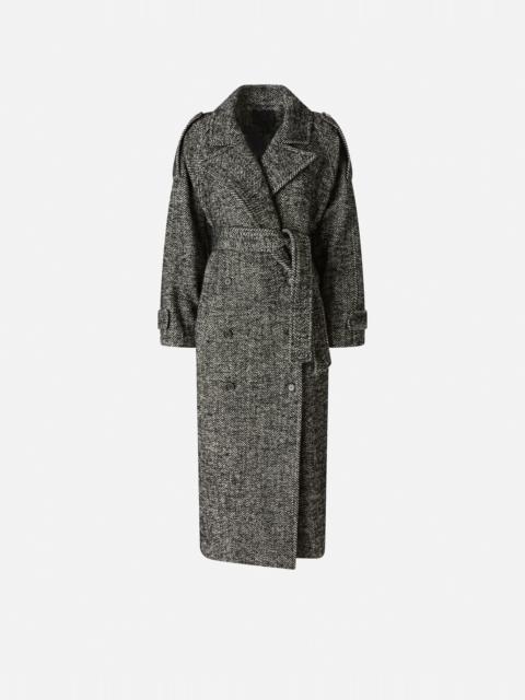 LONG HERRINGBONE CLOTH COAT