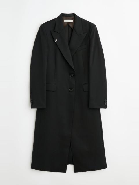 Manta Coat Coarse Black Gabardine