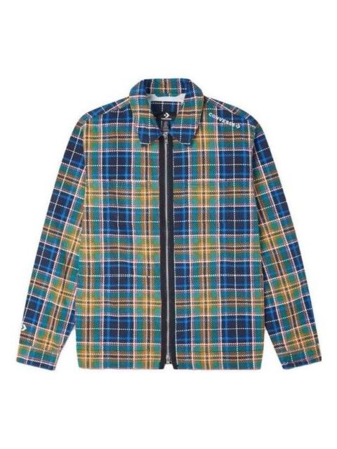 Converse All Over Print Utility Zip Front Shirt 'Blue' 10020933-A02