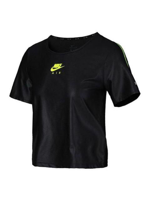 (WMNS) Nike Air Dri-FIT Quick Dry Running Tops Short Sleeve 'Black' CU3059-010