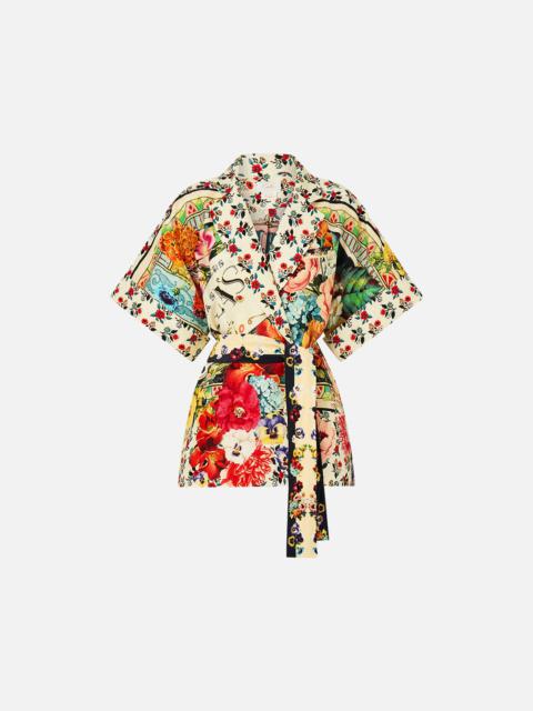 DOUBLE BREASTED SHORT SLEEVE JACKET