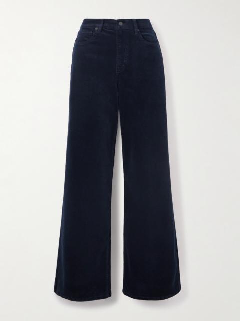 Le Slim Palazzo Cotton-blend Wide-leg Pants
