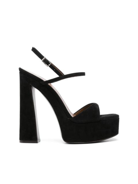 105mm suede platform sandals