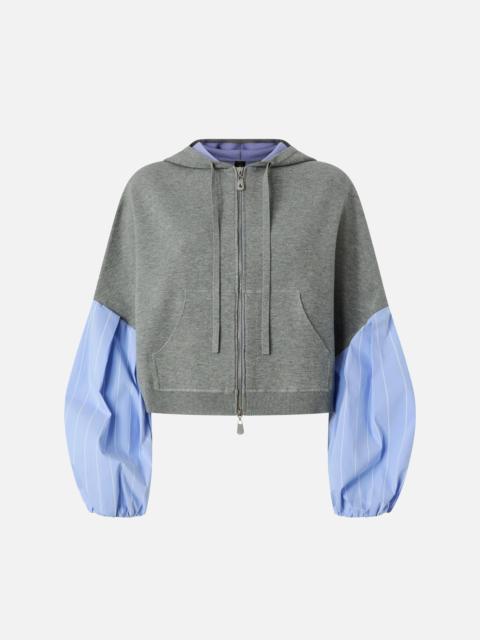 SWEATSHIRT WITH SHIRT INSERT