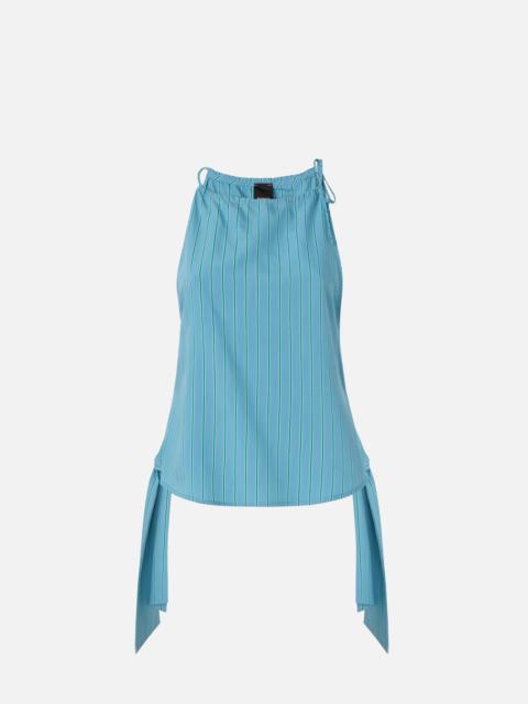 STRIPED TOP WITH THIN SHOULDER STRAPS AND BOWS