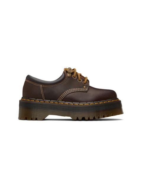 Brown 8053 Arc Leather Platform Casual Derbys