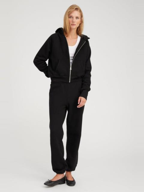 BLACK COTTON MINI LOGO SWEATPANTS