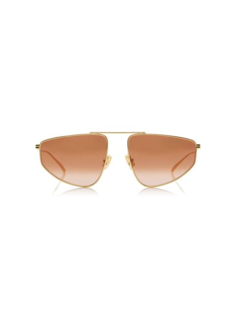 Aviator-Frame Metal Sunglasses gold