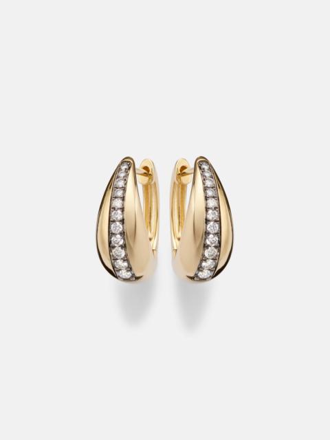 The Night Call 10kt gold earrings with diamonds