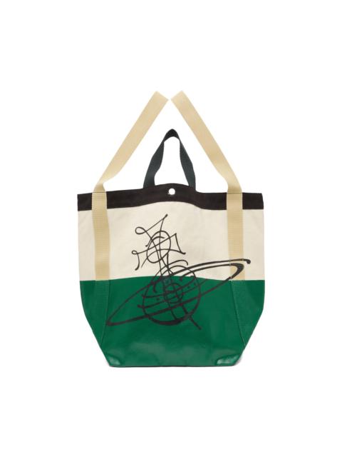 Vivienne Westwood Worker Runner Holdall Tote 'Beige/Green'