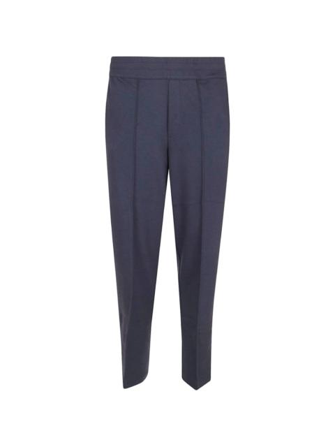 elasticated-waistband tailored trousers