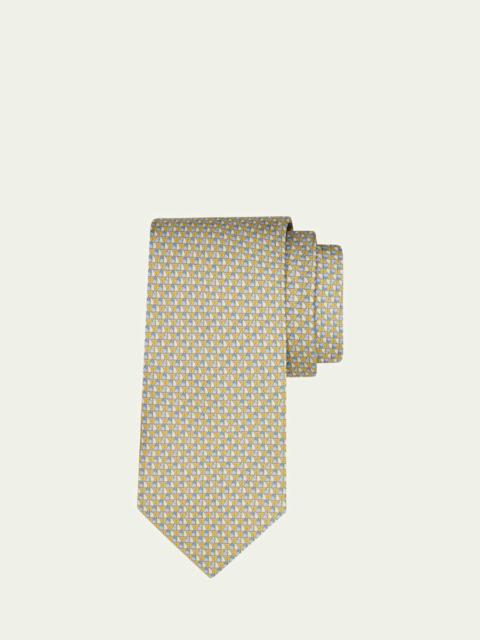 Men's Geometric Sailboat-Print Tie