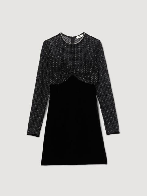 VELVET AND RHINESTONE DRESS