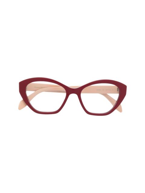 cat-eye frame glasses