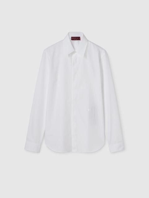 Piece dyed poplin shirt
