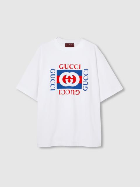 Cotton jersey T-shirt with Gucci print