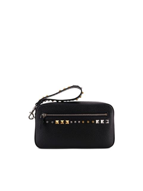 studded zip-closure clutch bag