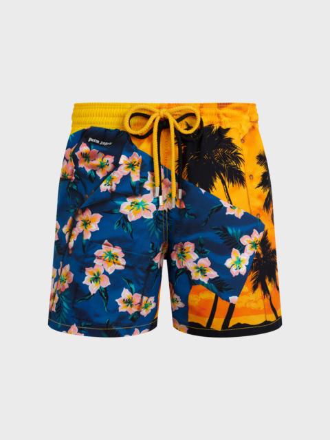 Men Swim Trunks Hawain Mix - VBQ x Palm Angels