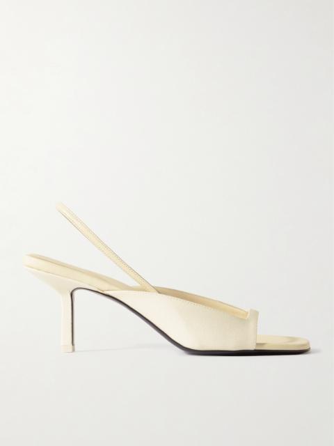 Kamui Leather-trimmed Cady Slingback Sandals