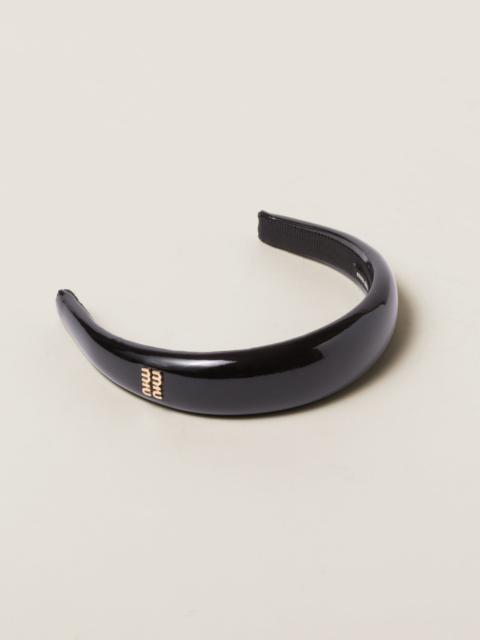 Patent leather headband