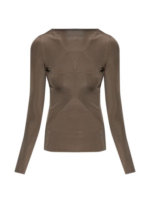 long sleeve panelled T-shirt