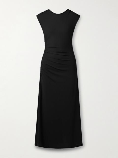 Mimi Ruched Crepe-jersey Maxi Dress