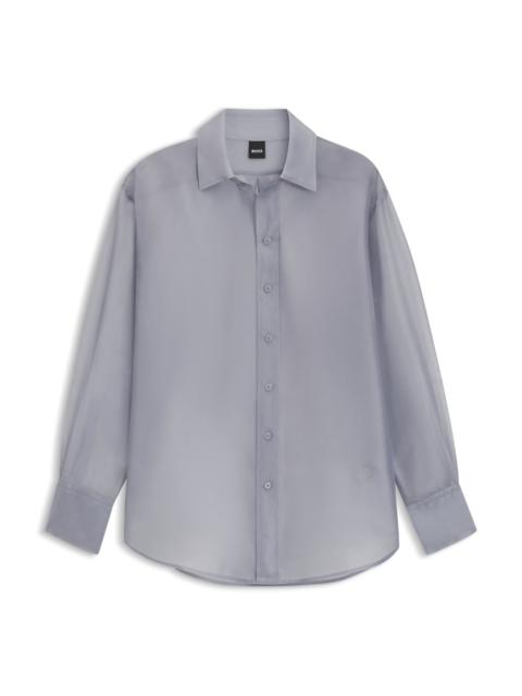 LONG-SLEEVED BLOUSE IN SILK ORGANZA