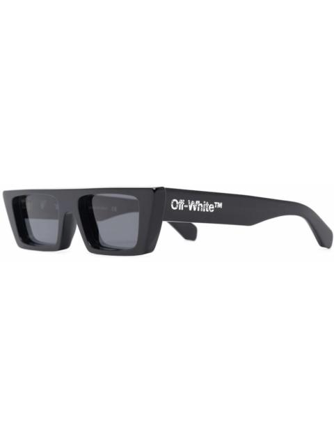 OFF-WHITE Marfa Rectangular Frame Sunglasses Black/Dark Grey/White (OERI010Y21PLA0011007)