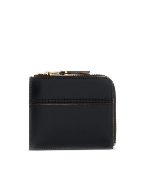 zip-around leather wallet