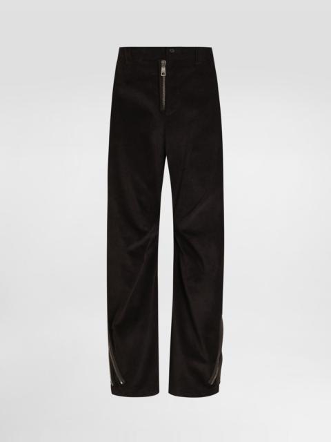 Corduroy cargo trousers