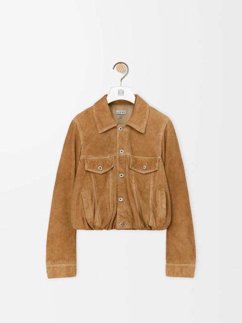 Jacket in suede goatskin