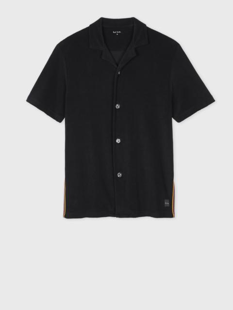 Black Towelling Lounge Shirt