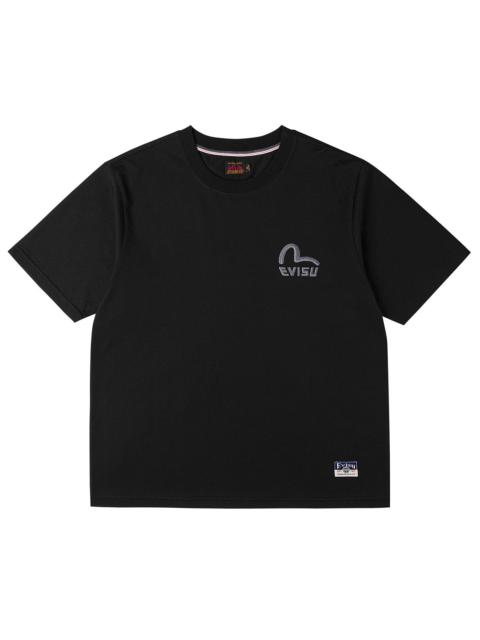 Monochrome Seagull Embroidery T-shirt