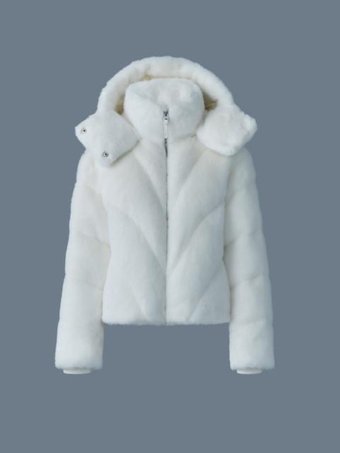 ANIK Brushed faux-fur down jacket