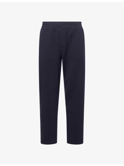 Branded Tapered-Leg Stretch-Cotton Blend Jogging Bottoms