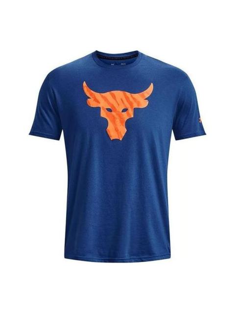 Under Armour Project Rock Brahma Bull Short Sleeve T-shirt 'Blue Orange' 1361733-471