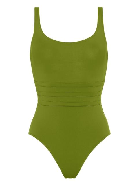 Asia ribbed-detail swimsuit