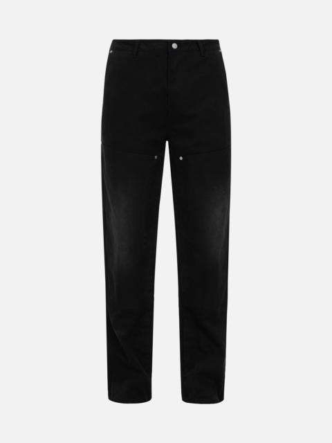 SEAGULL APPLIQUÉ EMBROIDERY BAGGY FIT CARPENTER PANTS