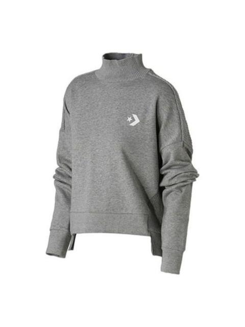 (WMNS) Converse Knit Mock Neck Sweatshirt 'Grey' 10007185-A02