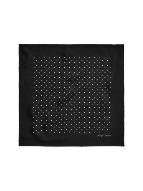 polka dot-print silk scarf