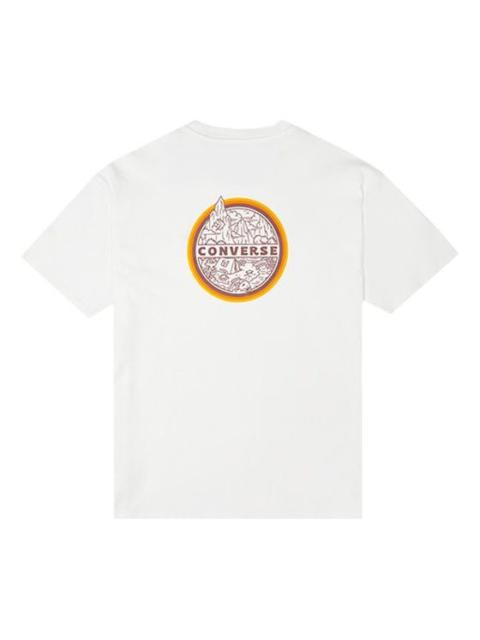 Men's Converse Logo Printing Round Neck Short Sleeve White 10022786-A01
