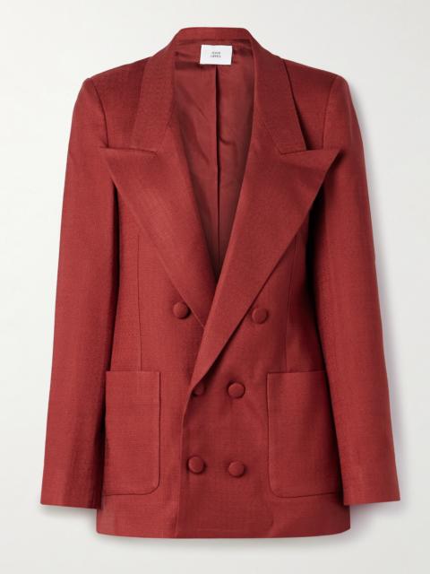 Riva Double-breasted Canvas Blazer