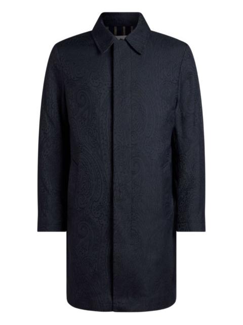 patterned-jacquard coat